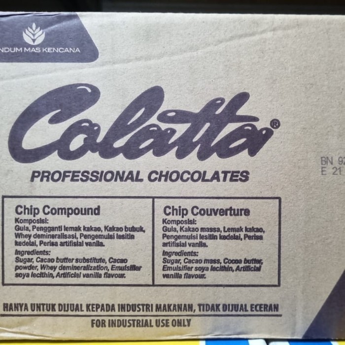 

Ready Colatta Chip Compound 5kg Kargo