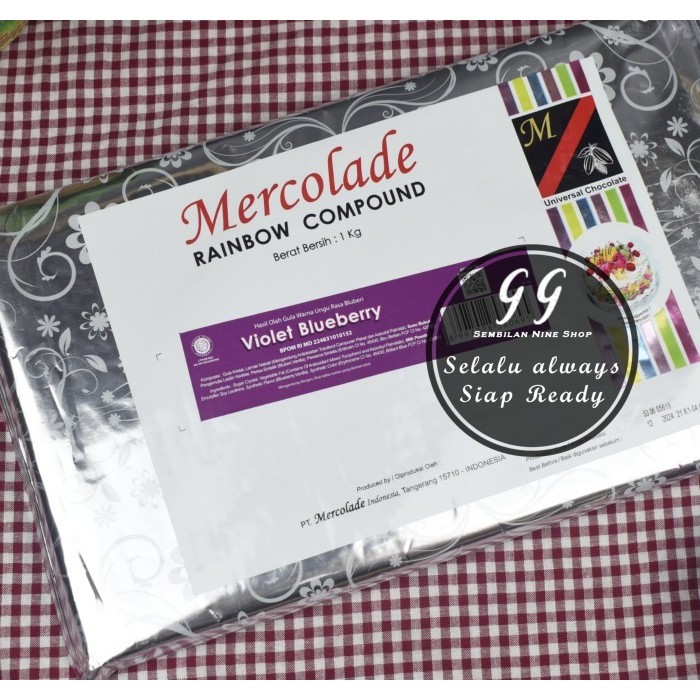 

Ready MERCOLADE VIOLET BLUEBERRY Compound 1 KG Ungu Rainbow Chocolate