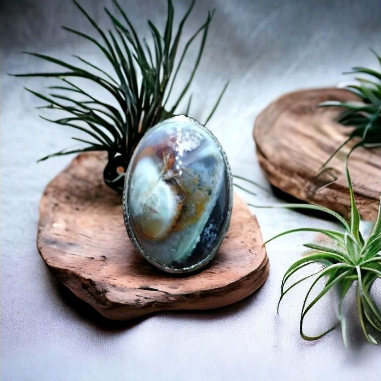 RZ Jewelry-Cincin Batu Akik Pancawarna Garut Jumbo