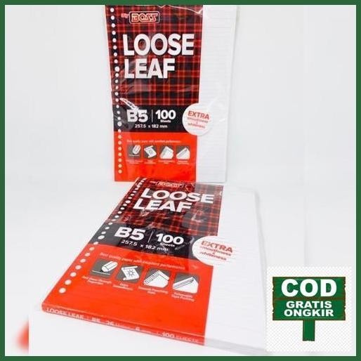 

Hot Promo Loose Leaf Big Boss B5 100 , 26 Holes - Bergaris Isi 100 Lembar Terbaik