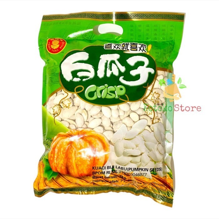 

Kuaci Biji Labu Crisp / Kuaci Putih / Pumpkin Seed 1Kg