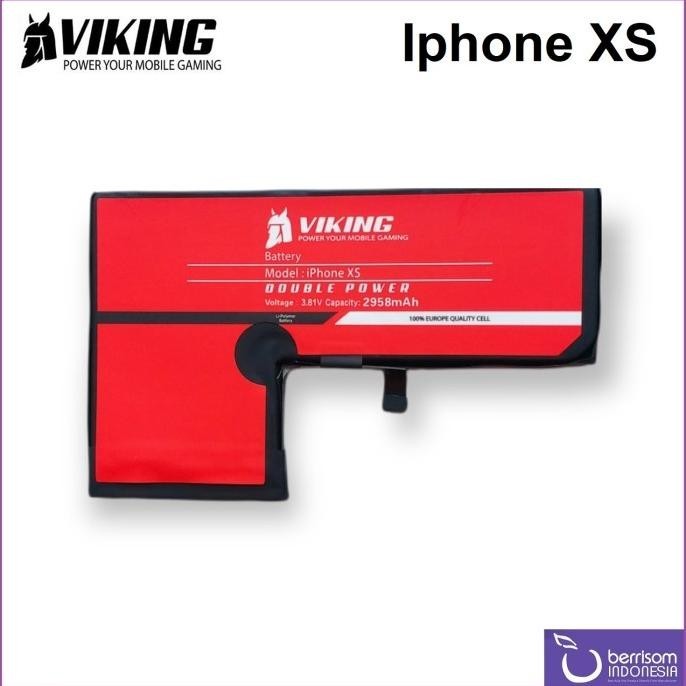 VIKING Baterai Double Power Original Apple Iphone XS Ori Batre Batrai