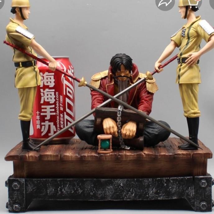 action figure one piece diorama roger di tangkap