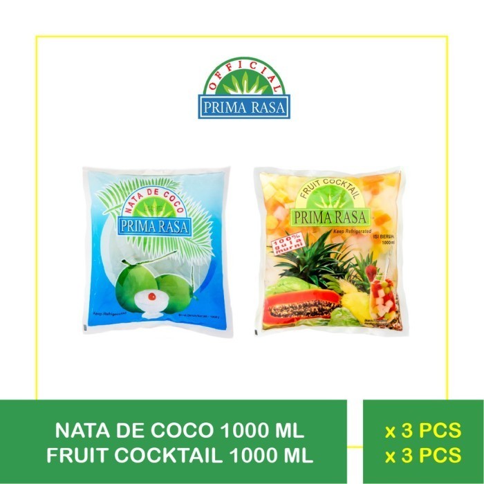 

Ready PRIMA RASA Fruit Cocktail 1000 ml - 3 pcs + PRIMA RASA Nata de Coco