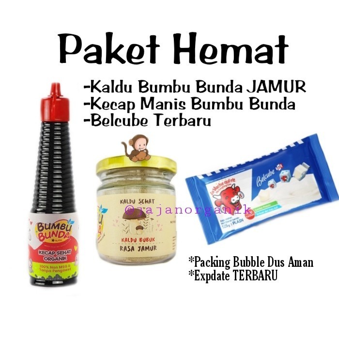 

Ready Paket Mpasi Bumbu Bunda by Elia / Keju Belcube / Saos Tiram Halal MUI