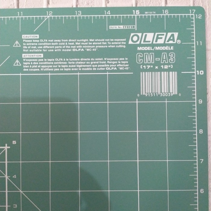 

Alas Potong Cutter Cm-A3 (43Cm X 30Cm X 2Mm) Olfa Cutting Mat Japan