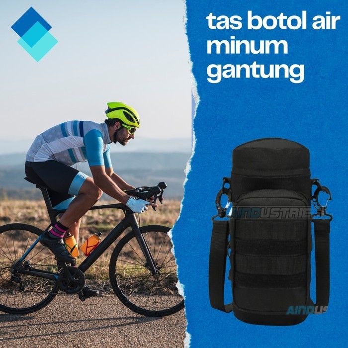 Sarung Botol Air Gantung Olahraga Tas Pinggang Air Minum Pria Wanita