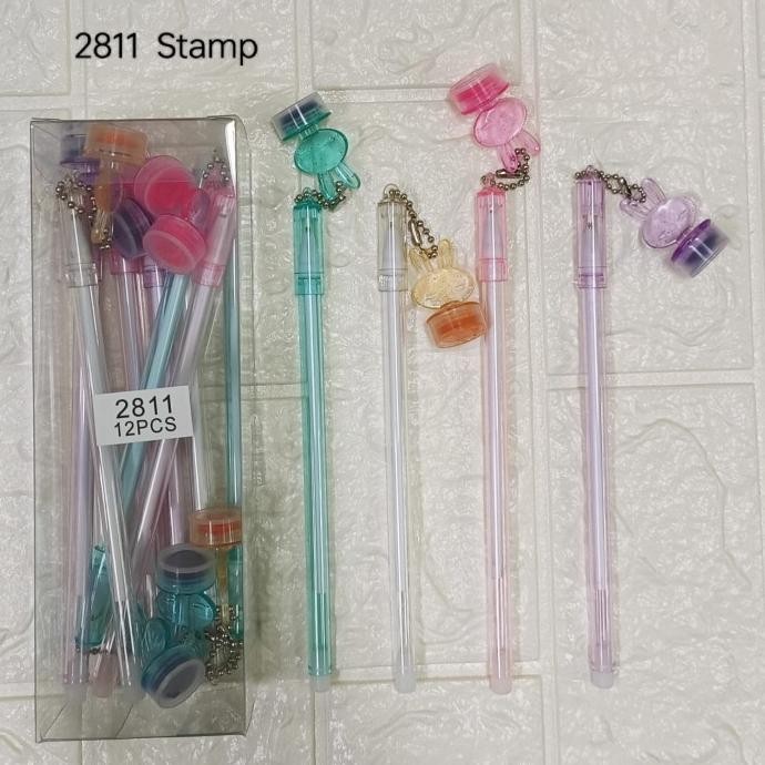 

pen gel gantungan stempel kelinci isi 12