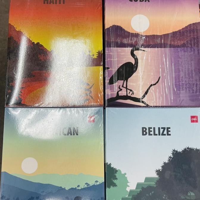 

buku deli ukuran boxy 42 lembar isi 10 motif country negara