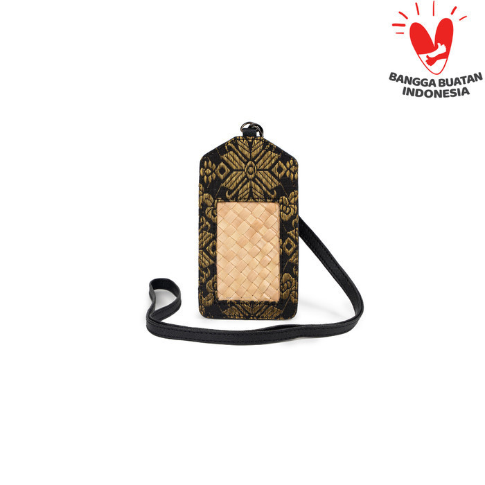 

Du Anyam - Lanyard - Anyaman - Bidara Id Tag Songket Black - Pelode