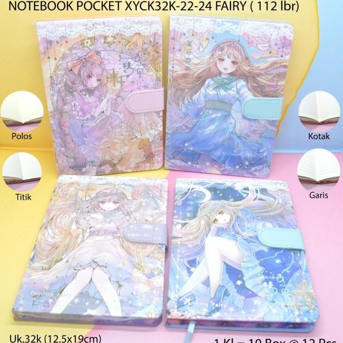 

notebook pocket magnet motif anime girl satuan