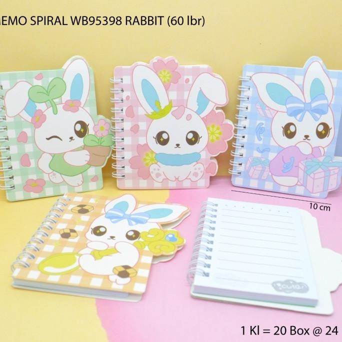 

memo ring spiral motif cute rabbit kelinci satuan