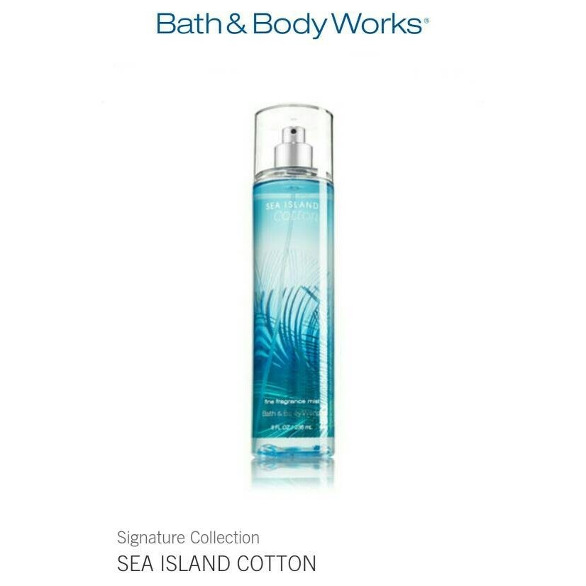Ready BBW Bath & Body Works SEA ISLAND COTTON Body Mist 236 ml