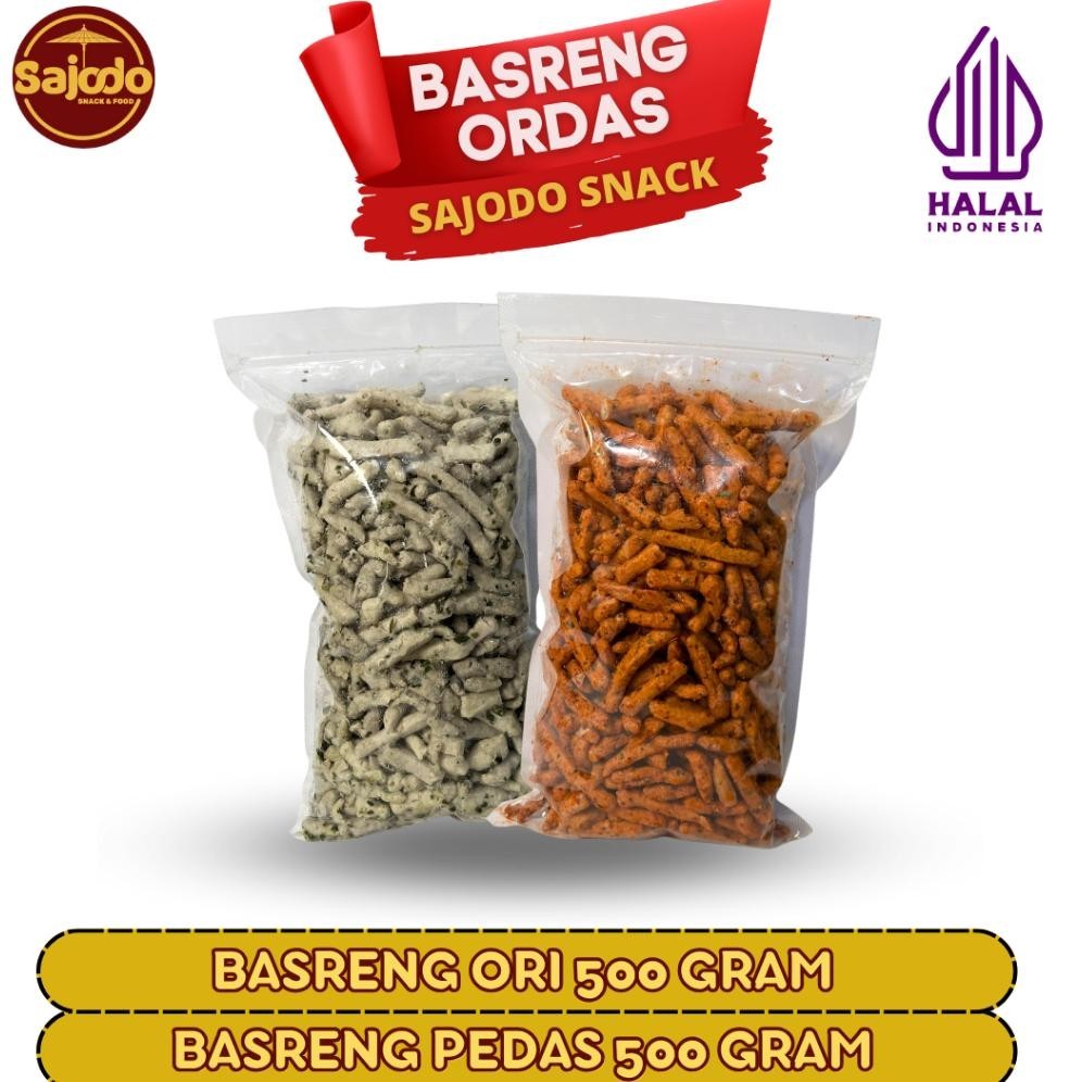 

Basreng Ordas ( Ori 500Gram, Pedas 500Gram) Sajodo