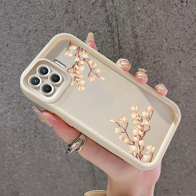 Casing Hp OPPO A93 F17 Pro OPPO Reno 4F Reno 4 Lite Case lunak baru Kesing telepon pola bunga kuning