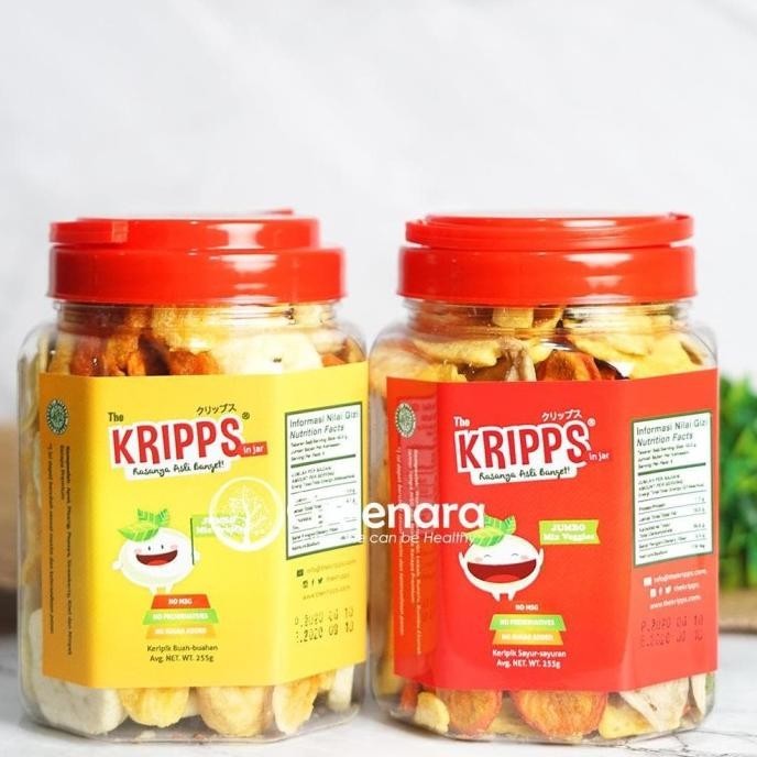 

The Kripps In Jumbo Jar 255Gr / Keripik Buah Sayur / Vegan Jaminan GJ