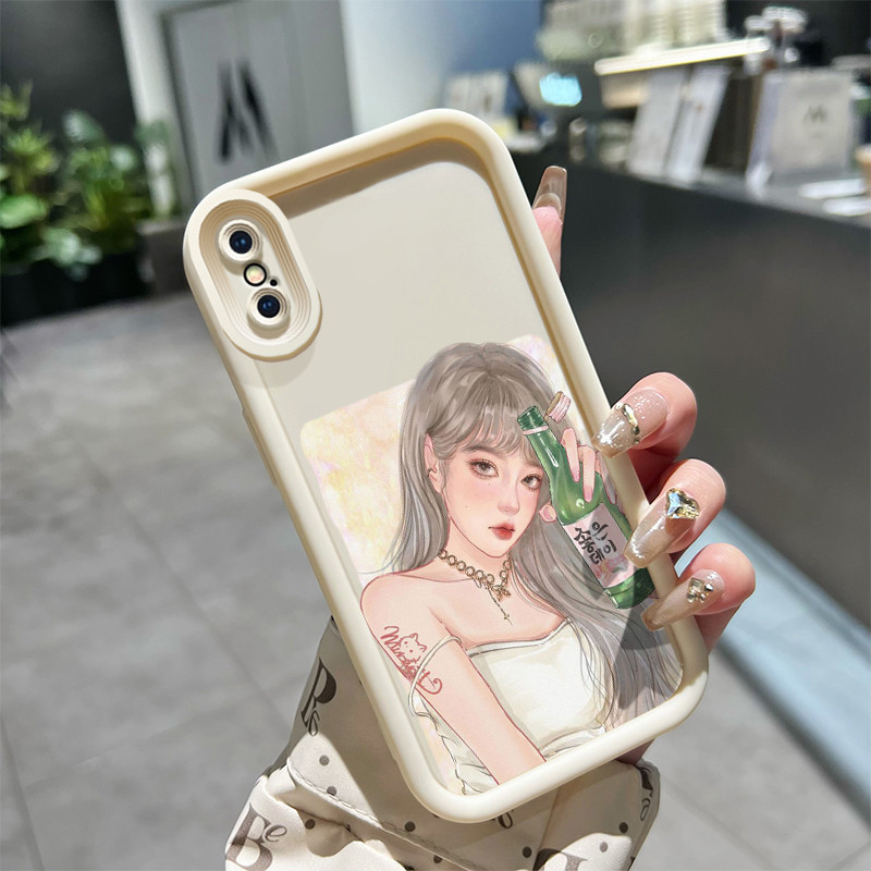 Casing Hp iPhone X Xr Xs Max Case HP pelindung silikon Kesing lunak baru casing ponsel pola Manga pe