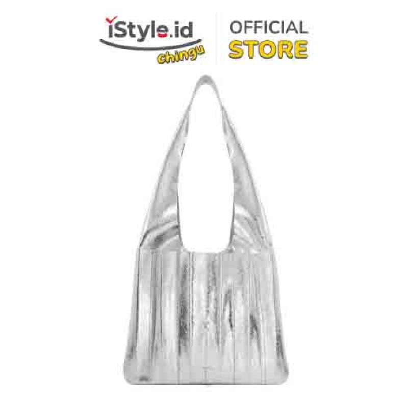 JOSEPH AND STACEY LUCKY PLEATS SHOULDER BAG - SILVER