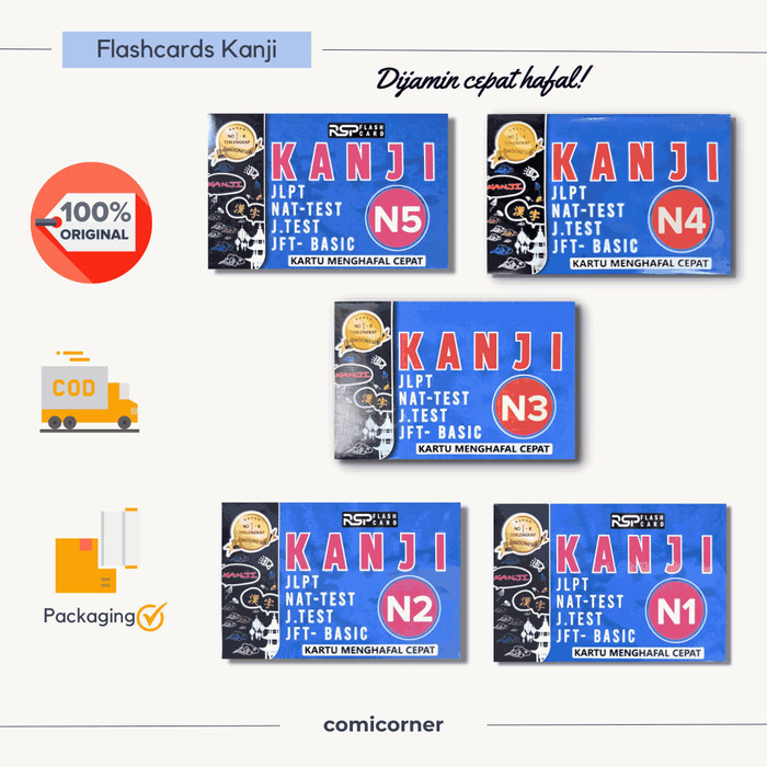 

Flash Cards Kanji JLPT N5 N4 N3 N2 N1 Bahasa Jepang