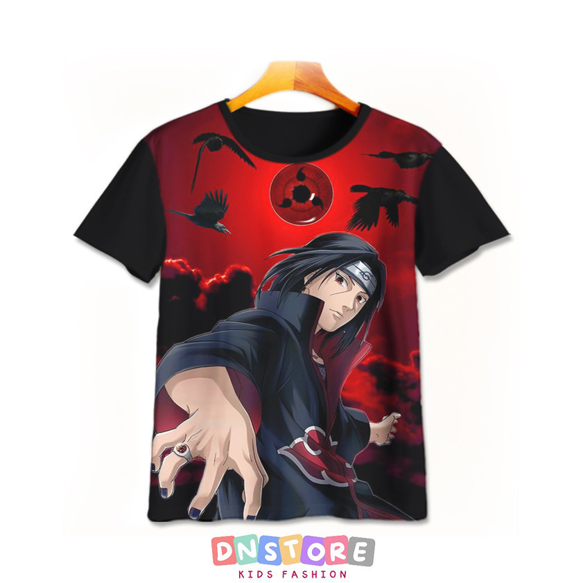 Kaos Anak Itachi Uchiha v1 Baju Anak Manga Anime Karakter Naruto Itachi Uchiha 3D Printing Untuk Umu