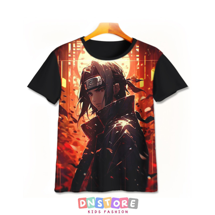 Kaos Anak Itachi Uchiha v4 Baju Anak Manga Anime Karakter Naruto Itachi Uchiha 3D Printing Untuk Umu
