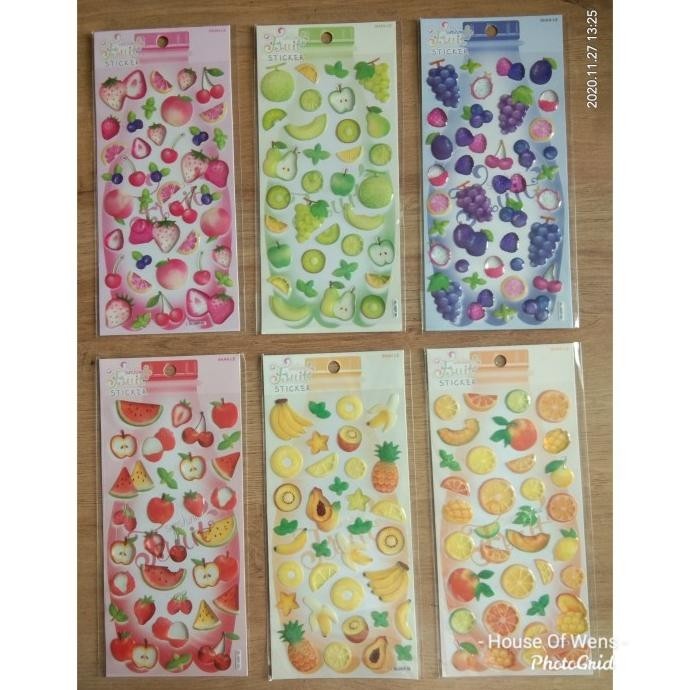 

Best Seller Sticker Fruits - Stiker Buah - Sticker Timbul Pvc Stok Terbatas