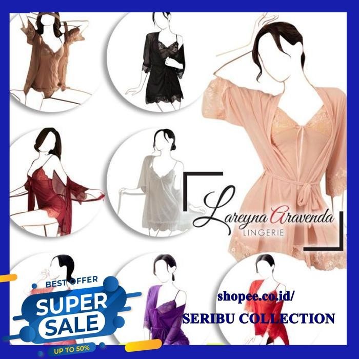 BAJU TIDUR WANITA KIMONO + DASTER SEMI TRANSPARAN MODEL TRICOT PREMIUM BEST PRODUCT