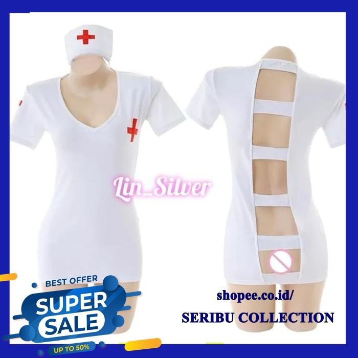 LINGERI COSPLAY KOSTUM SUSTER PERAWAT WANITA SEKSI SEXY NURSE COSTUME BEST PRODUCT