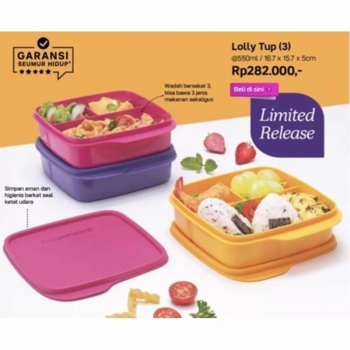 LOLLY TUP TUPPERWARE TEMPAT MAKAN ANAK