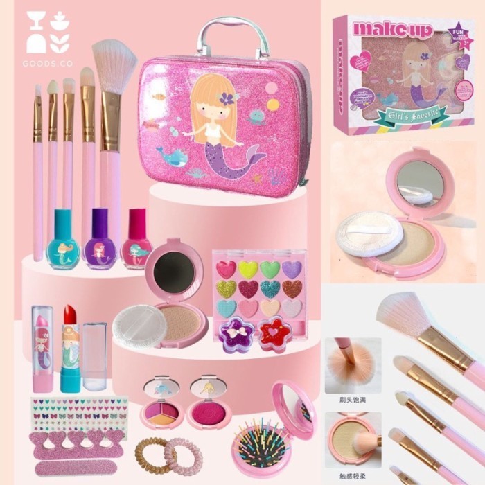 Mainan Make Up Anak Perempuan Makeup Kit Set Alat Rias Kosmetik Aman