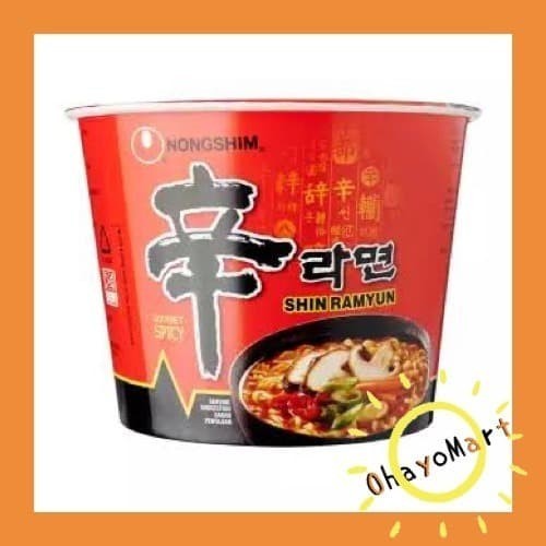 Nongshim Shin Ramyun Cup Spicy Mushroom / Ramen Cup Noodle 117Grm