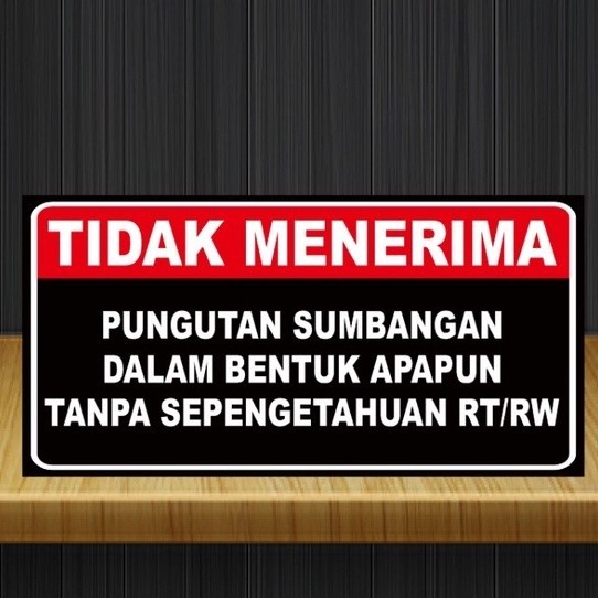 stiker tidak menerima sumbangan