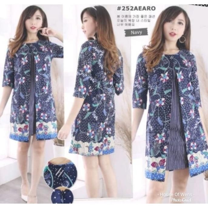 Terbaru Dress Batik Luwen - Baju Batik Luwen - Terusan Batik - Type 2 Pengiriman Cepat