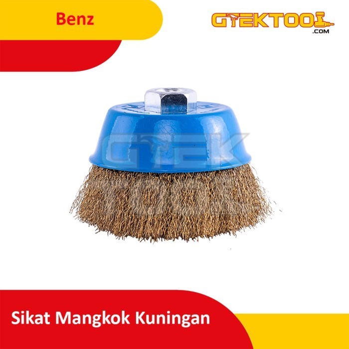 Benz Sikat Kawat Mangkok 3" Kuningan / Cup Brush Gerinda Tangan