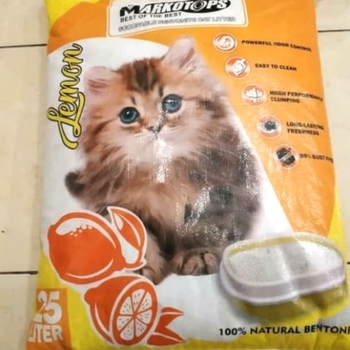 Pasir Markotop 25 Liter Pasir Kucing Markotop 25 L - Lemon