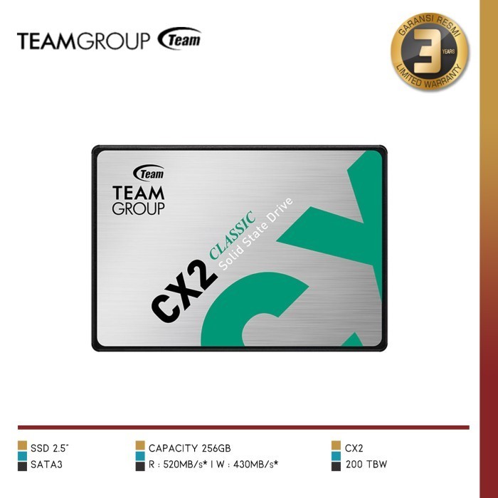 TEAM - CX2 SSD 256GB SSD SATA 256GB T253X6256G0C101 ORIGINAL BEST QUALITY