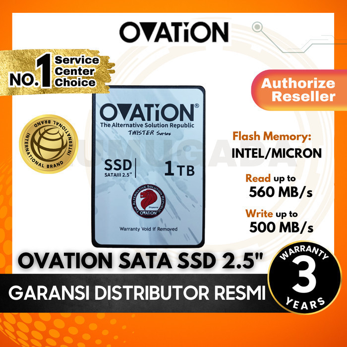 OVATION SSD 1TB 2.5" SATA 3 INTERNAL SSD SATA III GARANSI 3 TAHUN ORIGINAL BEST QUALITY
