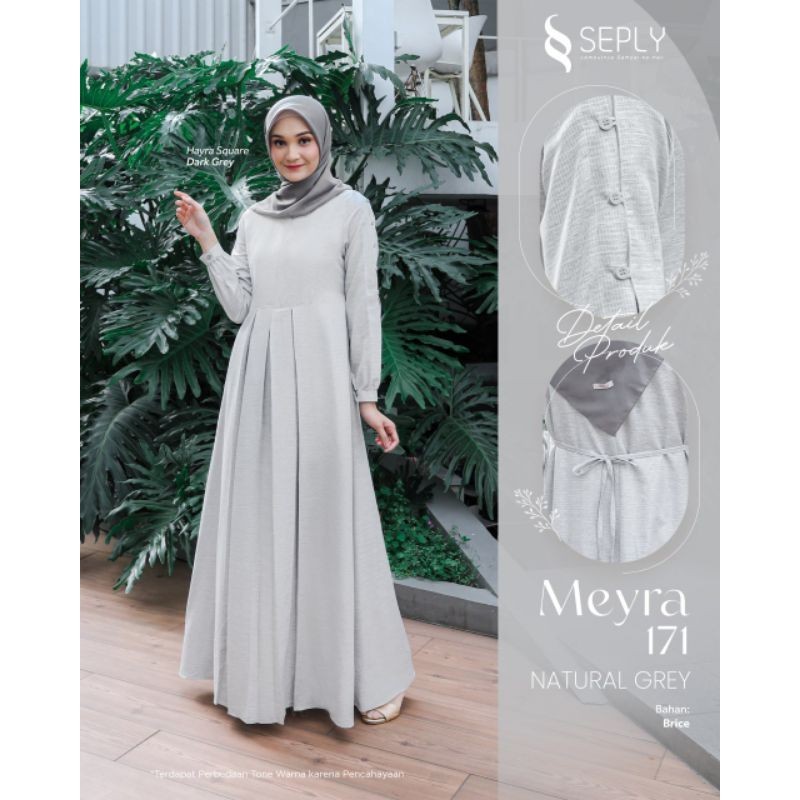 Gamis Seply Daily Meyra 171 Natural Grey Gamis Terbaru