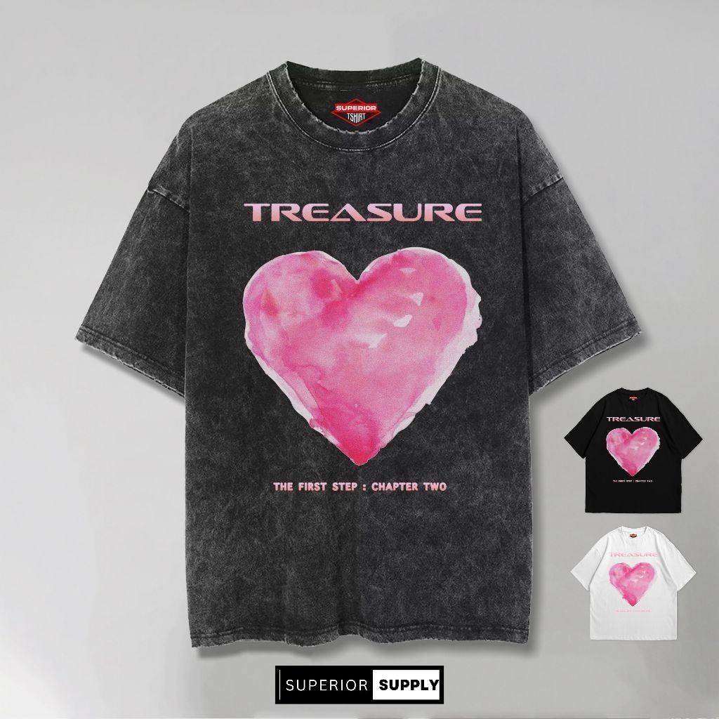 SUPERIOR KAOS TREASURE OVERSIZE STONEWASH WASHED TSHIRT TREASURE ROAD TO JAKARTA TR-9