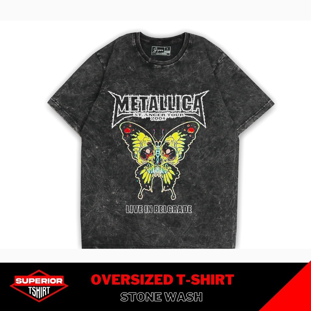 KAOS METALLICA OVERSIZE STONEWASH / WASHED TEES / SANDWASH / ACID WASH / KAOS BAND / KAOS BAND METAL
