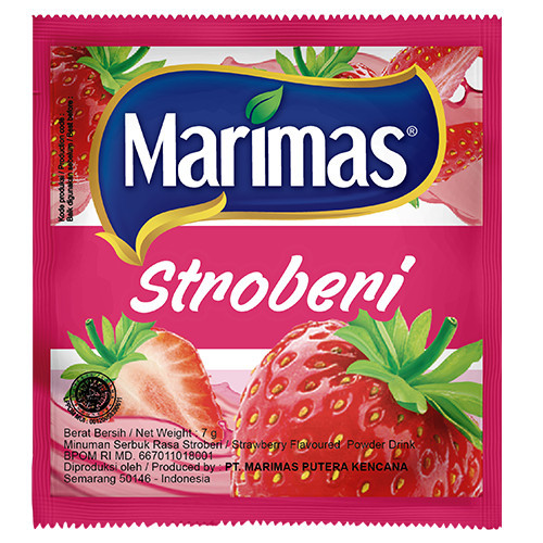 

MARIMAS Stroberi Minuman Serbuk Rasa Stroberi 7gr 1 PCS / F092