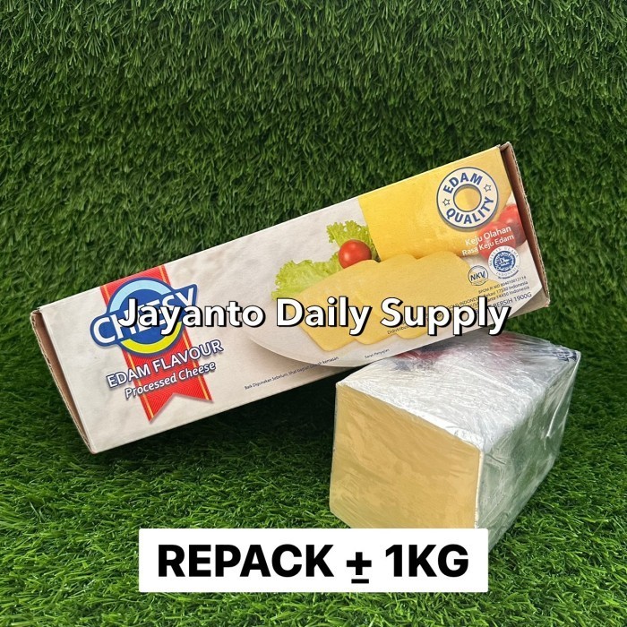 

CHEESY KEJU EDAM 1KG REPACK / KEJU UNTUK KUE KERING / ENAK & HALAL