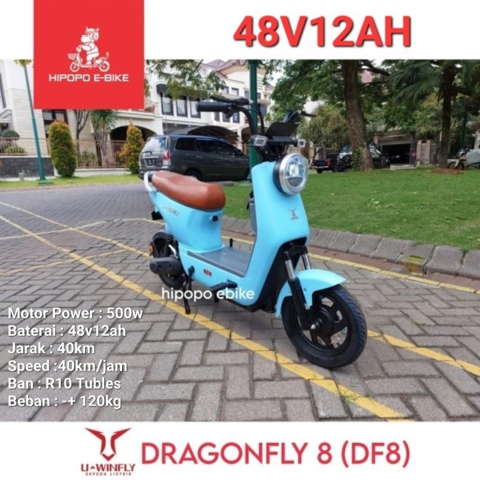 Uwinfly DF8 Dragonfly8 DF 8 48v12ah Sepeda Listrik Garansi Resmi - 48v/12ah