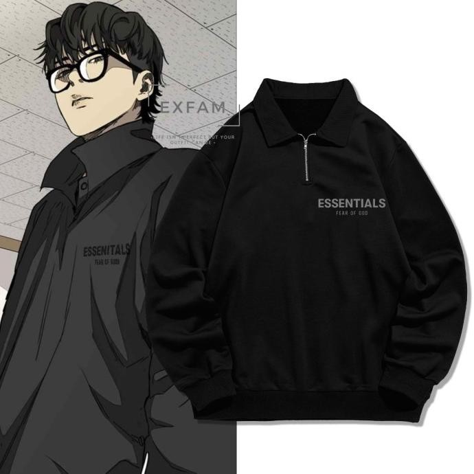 JAKET HALF ZIPPER HALFZIP JAYJO ESSENTIALS FEAR OF GOD WIND BREAKER PUTRICANDARA32