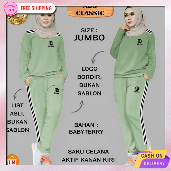 Seragam Olahraga Wanita Bahan Premium Wsnita Aerobic Time Stelan Olahraga Trendy Wanset Pakaian Sete
