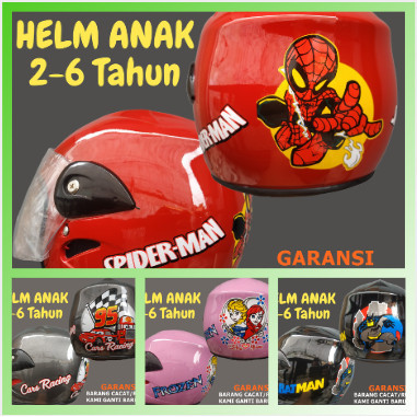 HELM ANAK KECIL TK SD HELM MOTOR KARTUN HELM SEPEDA KIDS 2-6 TAHUN