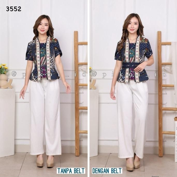 Trend Baju Batik Wanita Kantoran Lengan Pendek / Seragam Batik Kantor Wanita Pengiriman Cepat