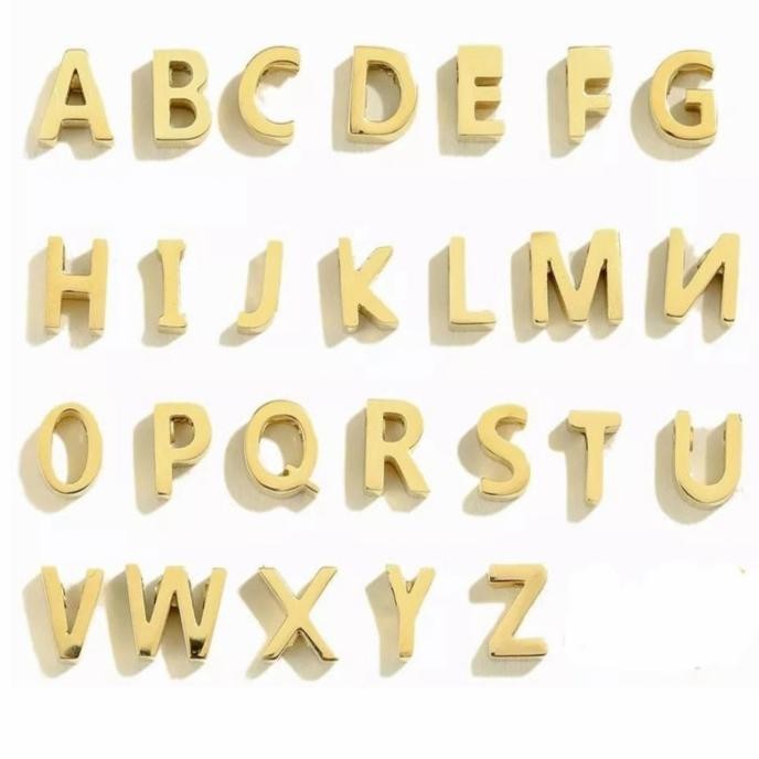 Trend Liontin K-T Kalung Titanium Stainless Steel Kalung Inisial Huruf Abjad Terbaik