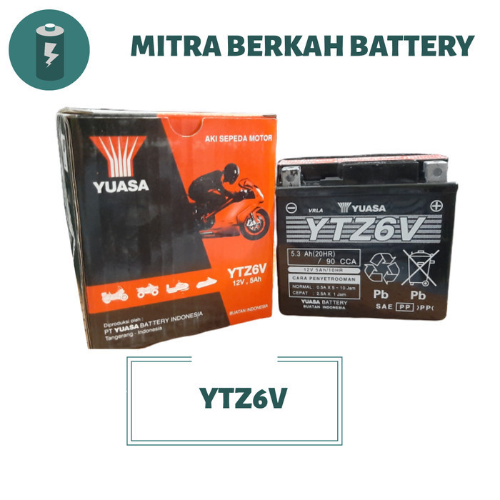 Aki Motor Satria Fu / Vario 125 150 Ytz6V Yuasa