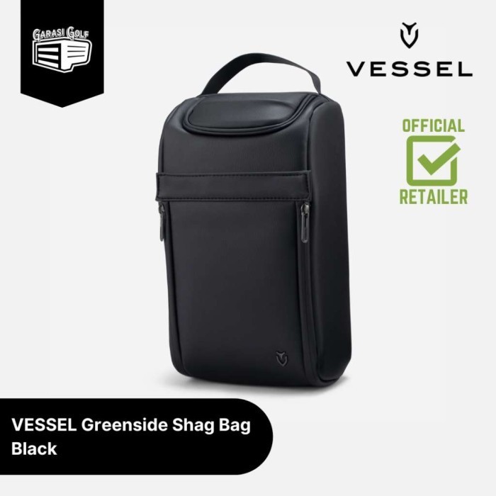 VESSEL side Shag Bag Black - Tas Sepatu Olahraga Multifungsi